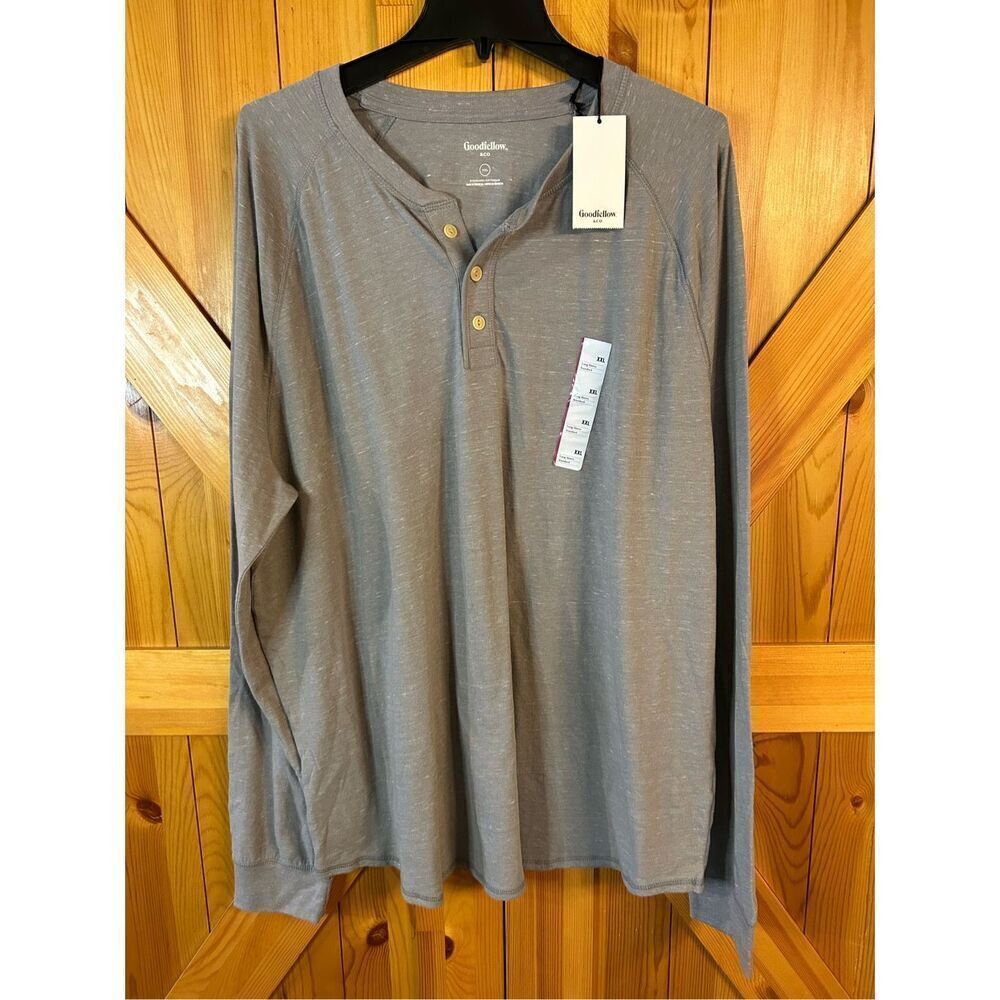 Goodfellow Standard Fit Long Sleeve T-Shirt Gray Heather Size XXL nwt (0892)